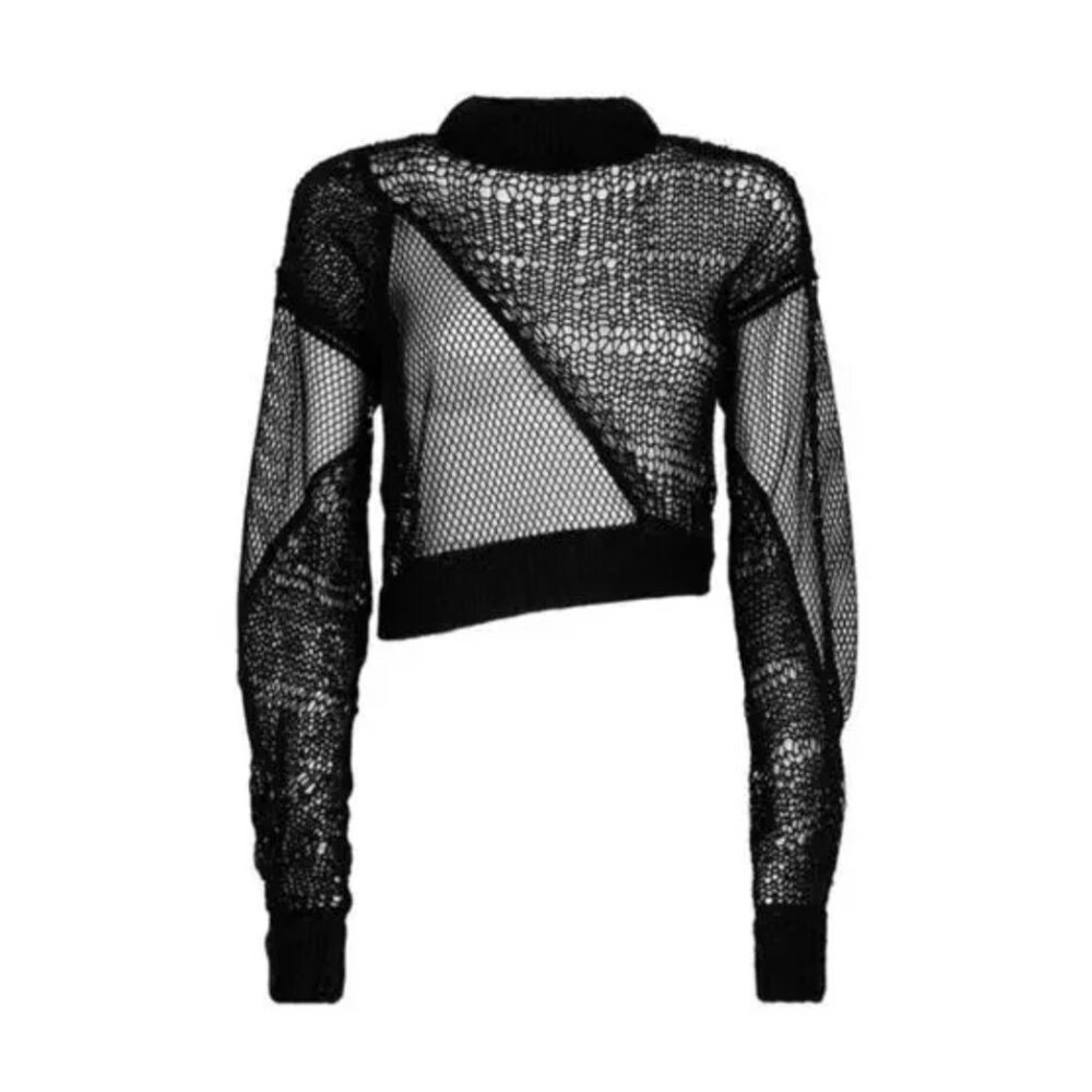 Helmut Lang Black Mesh Top
